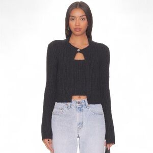 Pistola Emilie Halter Cardigan Set, Midnight Black, Small